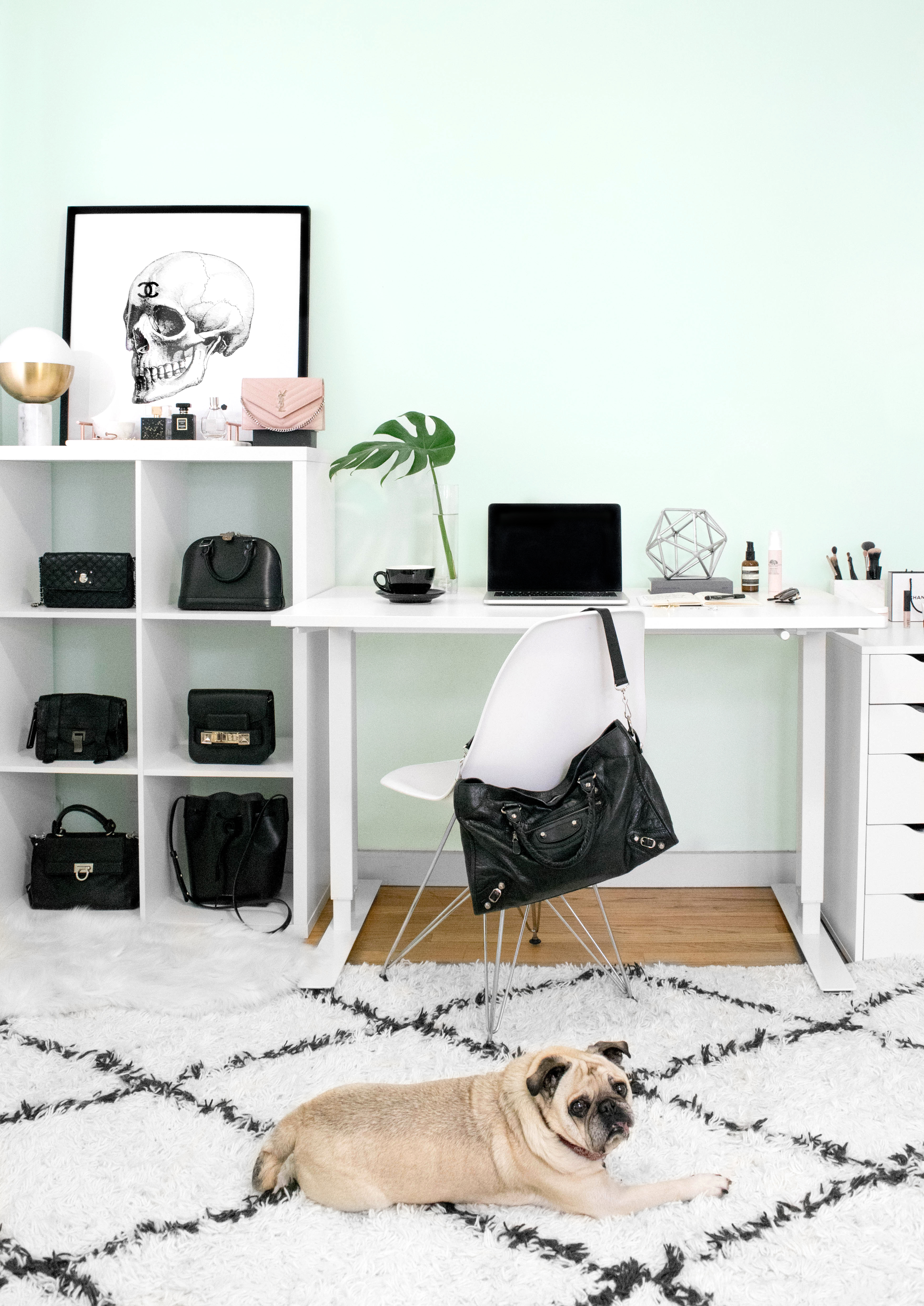 Fashion Home Office Design and Photography by Becca Risa Luna and Pug