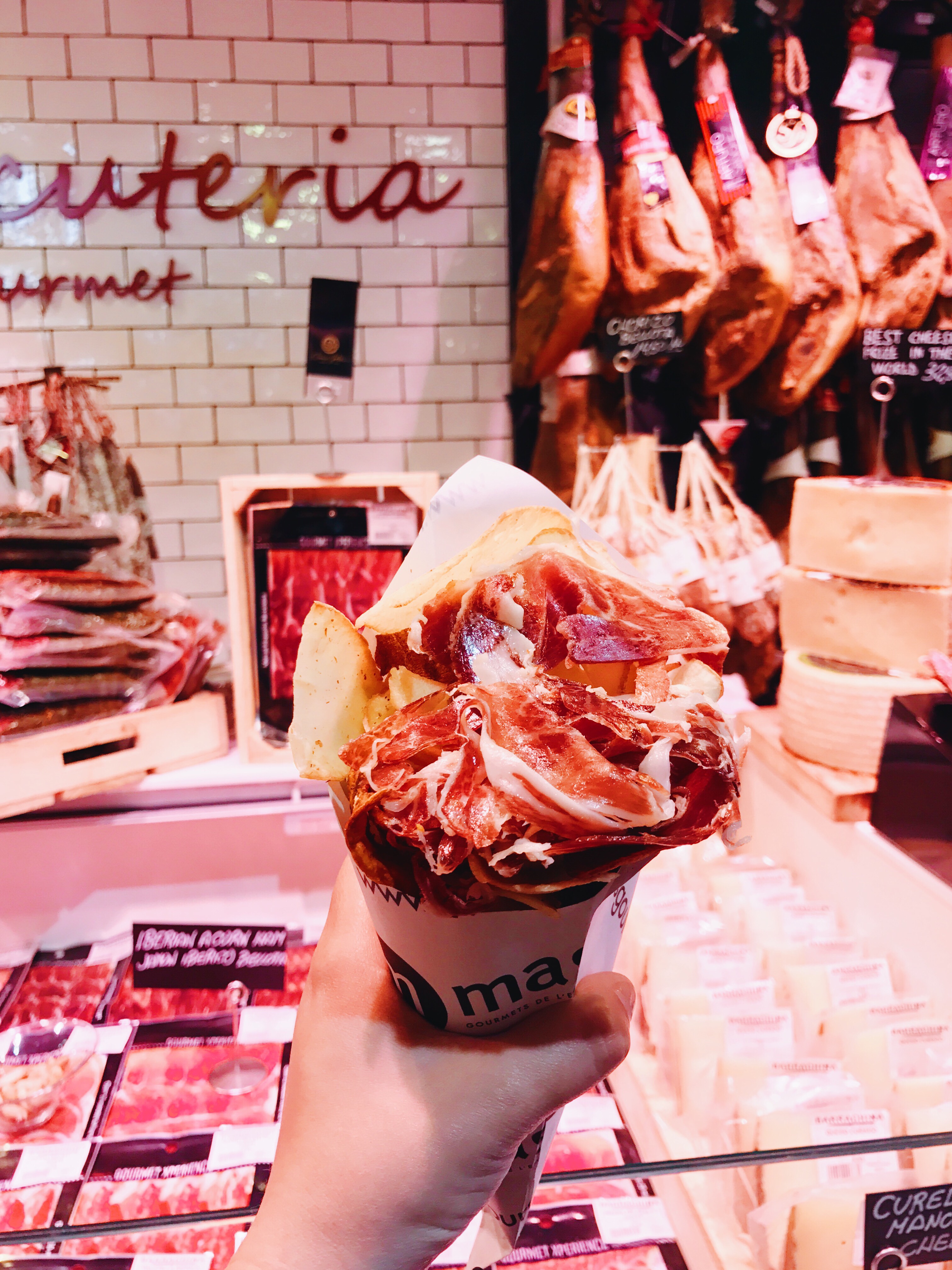 Jamon Iberico come at La Boqueria in Barcelona