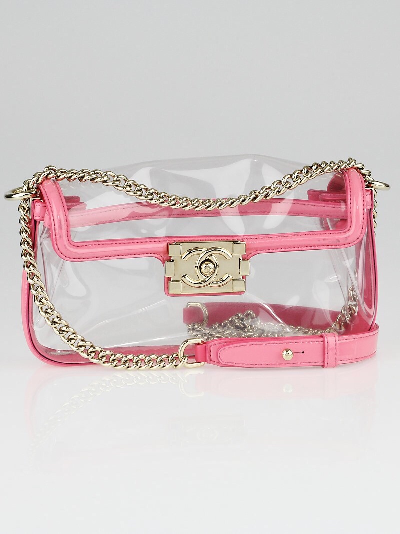 Chanel Clear Vinyl Naked Boy Crossbody Bag | YoogisCloset.com