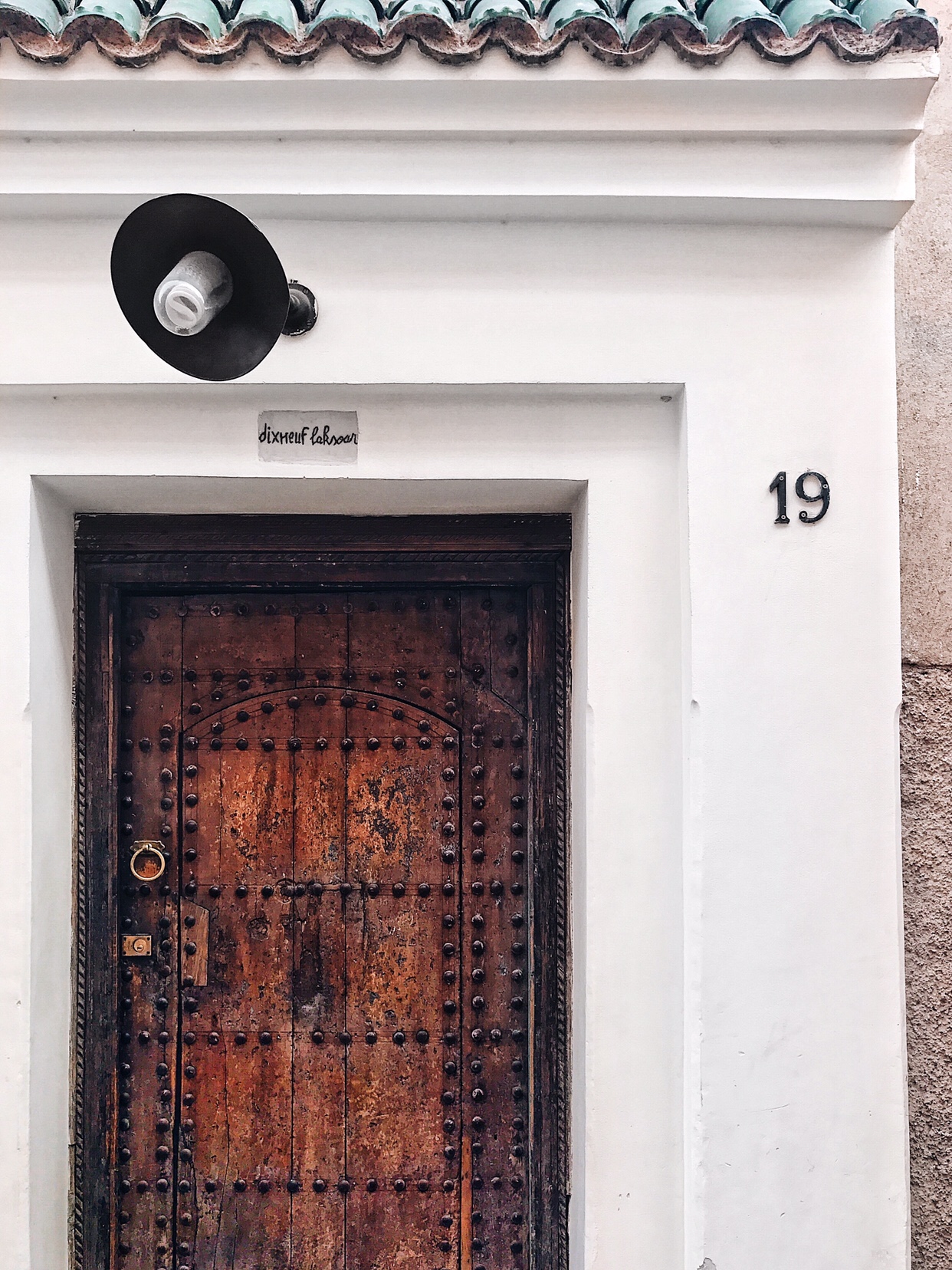 Door to Riad DixNeuf LaKsour Hotel in Marrakech | Review by travel writer Becca Risa Luna