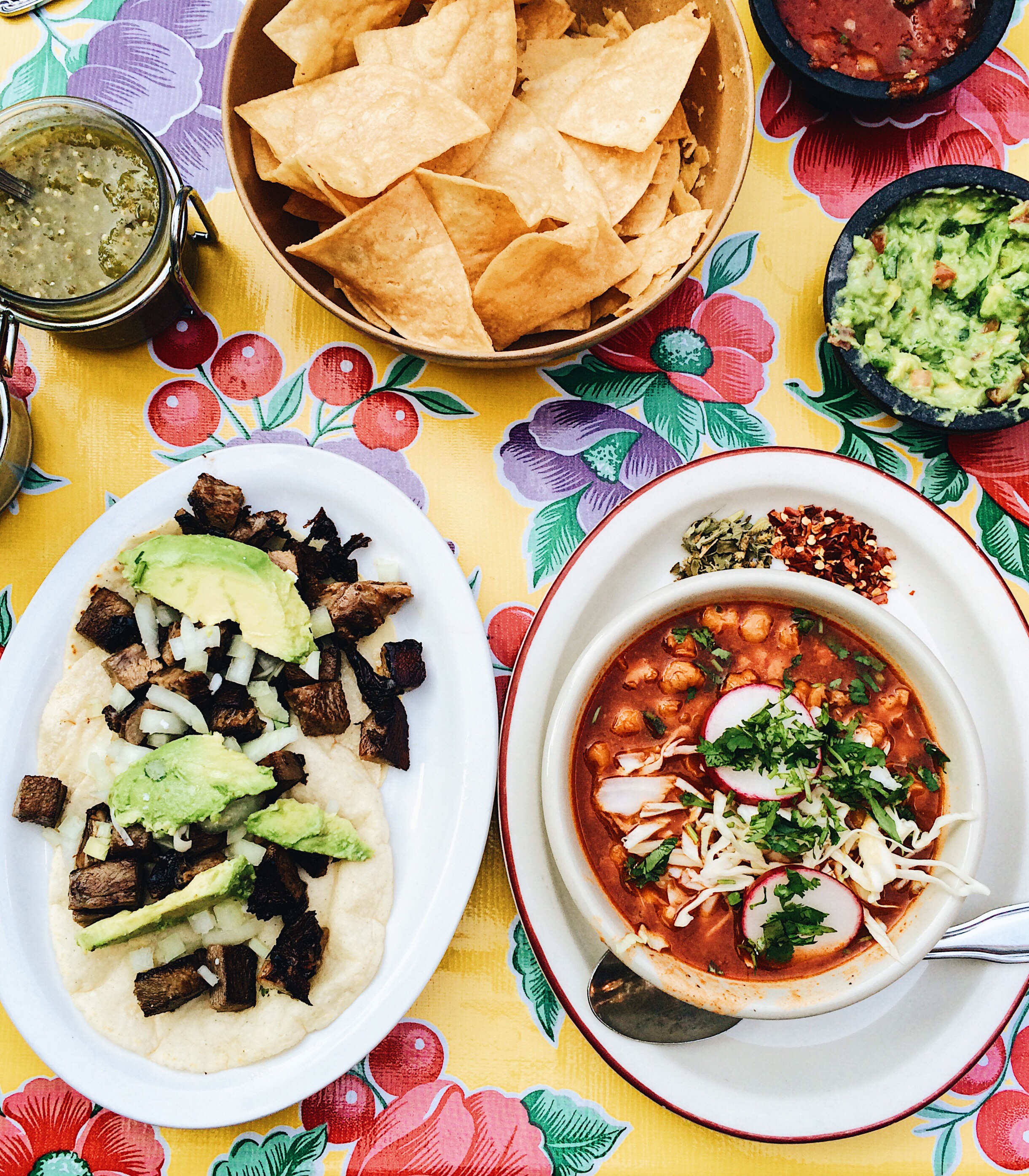 Chips, Pozole, and Tacos at Fonda La Catrina in Seattle