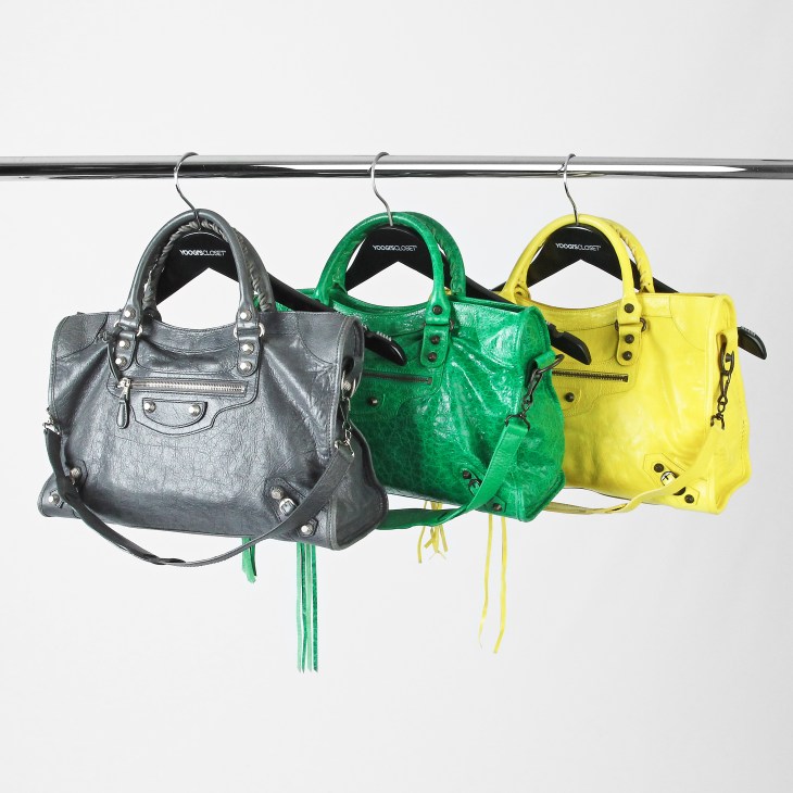 Balenciaga City Bags on retail hanger